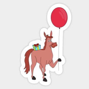 Happy Birthday Horse Sticker